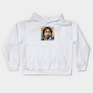 portrait of Javier Bardem Kids Hoodie